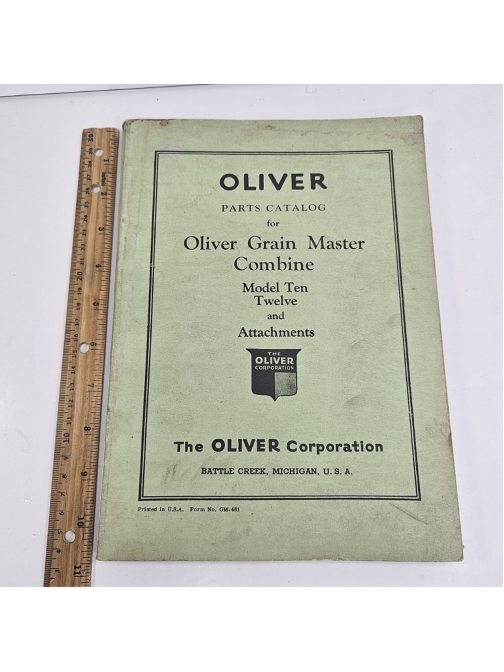 Vintage Oliver Grain Master Combine Parts Catalog Model 10 12 Attachments GM-461